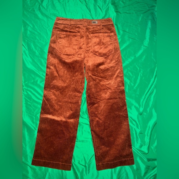 PAIGE Nellie Burnt Orange Rust Corduroy Trousers size 29 - Picture 4 of 12